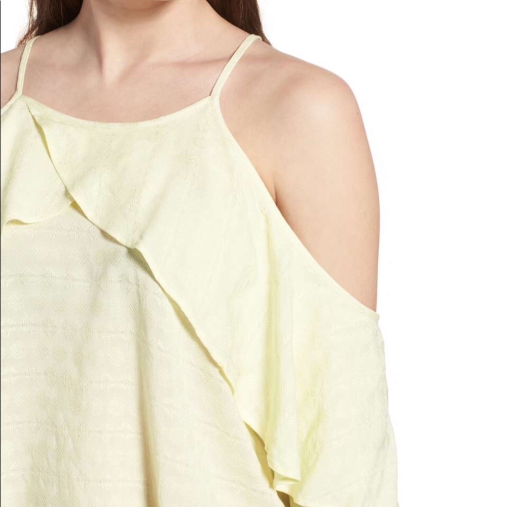 BP Ruffle Sleeve Cold Shoulder Top - Picture 4 of 5